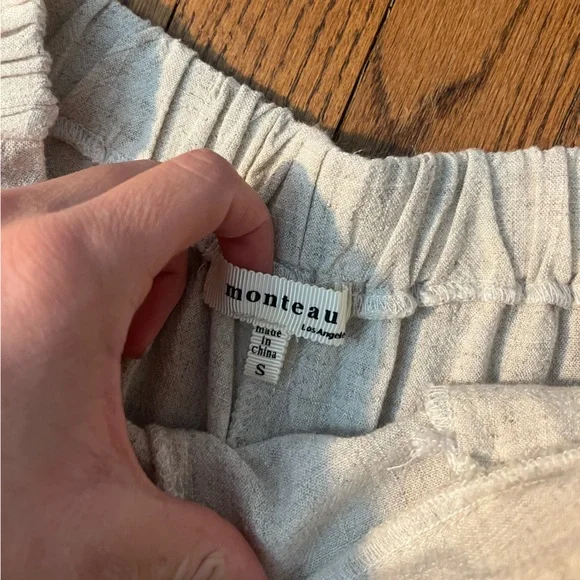 Tan Wide Leg Pants with High Waist - Picture 2 of 3